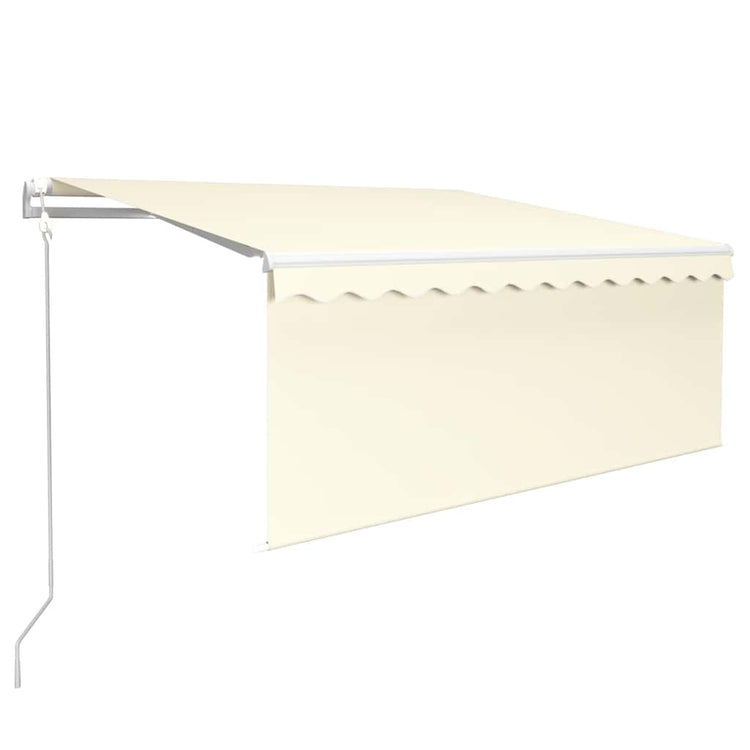 Auvent Vidaxx extensible automatiquement avec store enrouleur 3x2,5 m crème