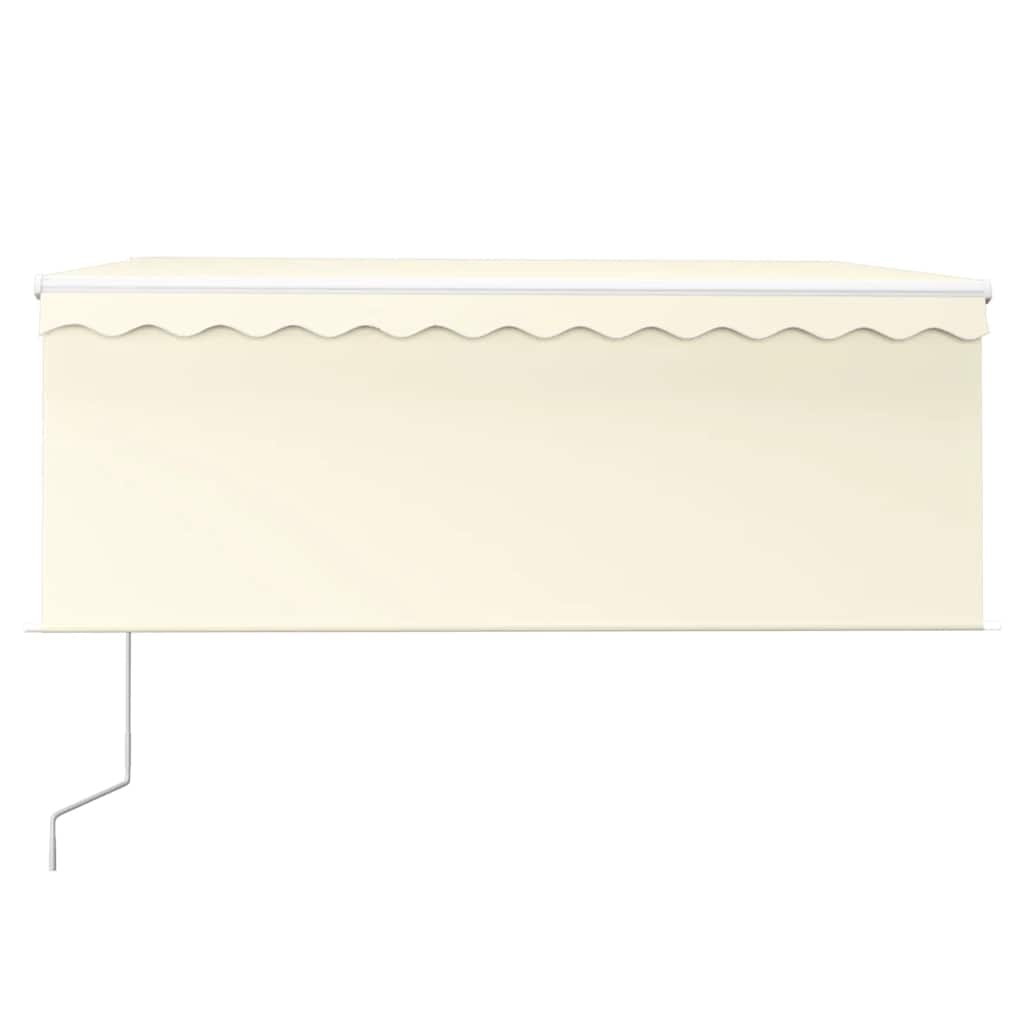 Auvent Vidaxx extensible automatiquement avec store enrouleur 3x2,5 m crème
