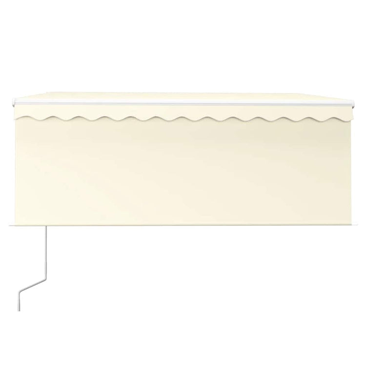 Auvent Vidaxx extensible automatiquement avec store enrouleur 3x2,5 m crème