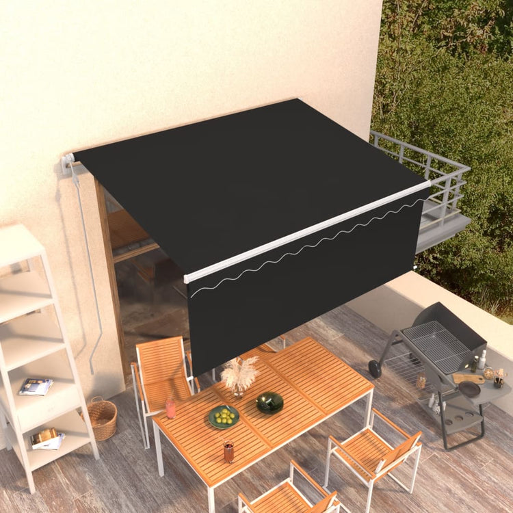 Store Vidaxx à extension automatique avec store enrouleur 3x2,5 m anthracite