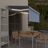 Auvent Vidaxx avec store enrouleur, LED et capteur de vent 3x2,5 m bleu et blanc