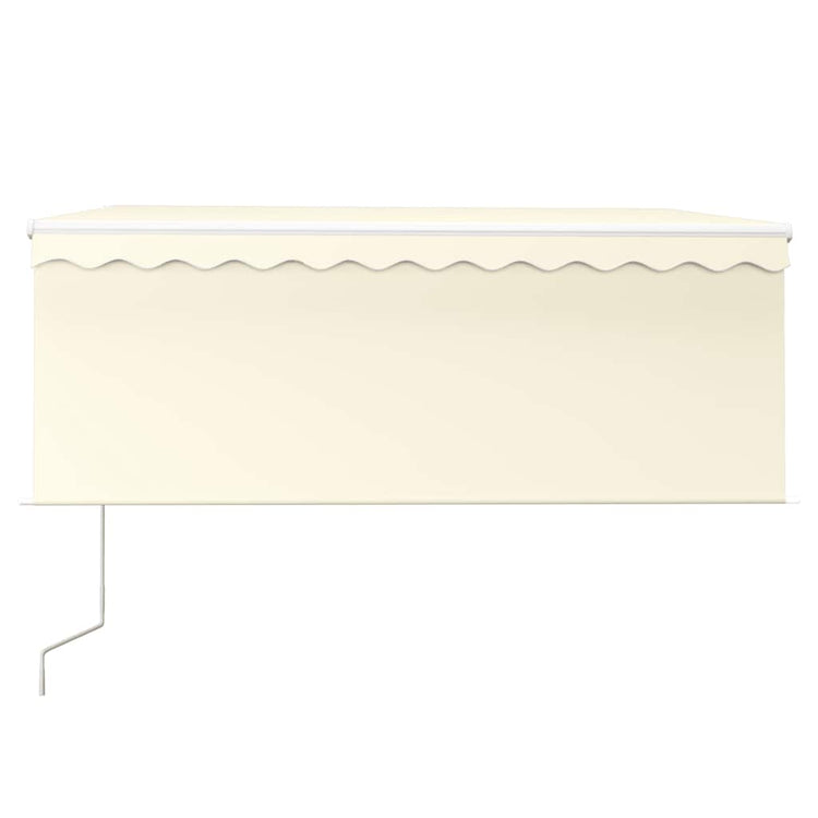 Auvent Vidaxx automatique avec rideau, LED et capteur de vent 3x2,5 m crème