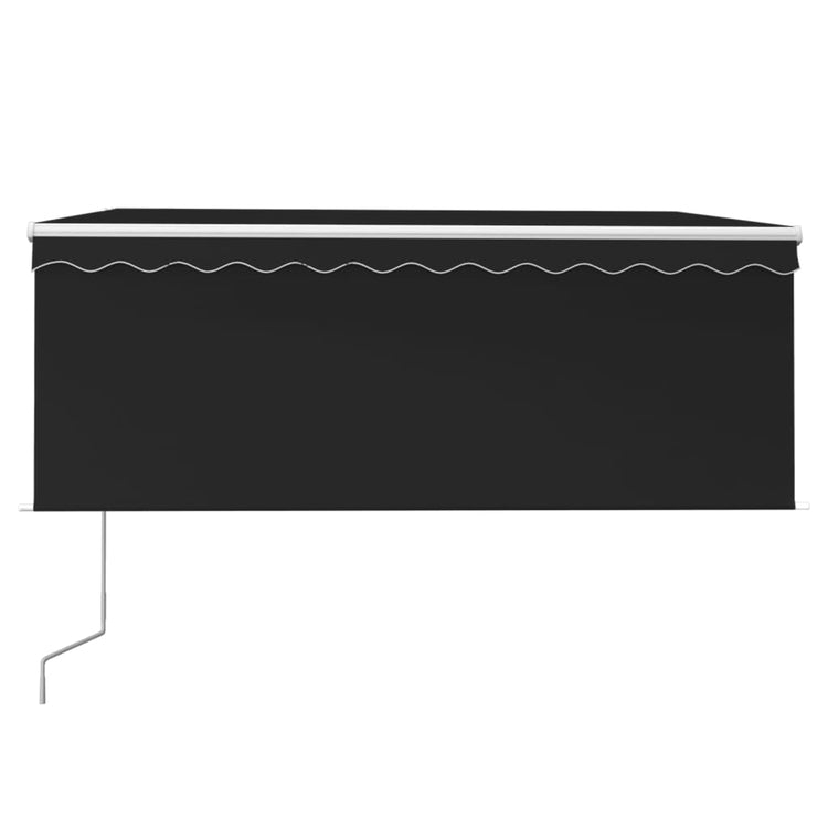 Auvent Vidaxx automatique avec rideau LED capteur de vent 3x2,5 m anthracite
