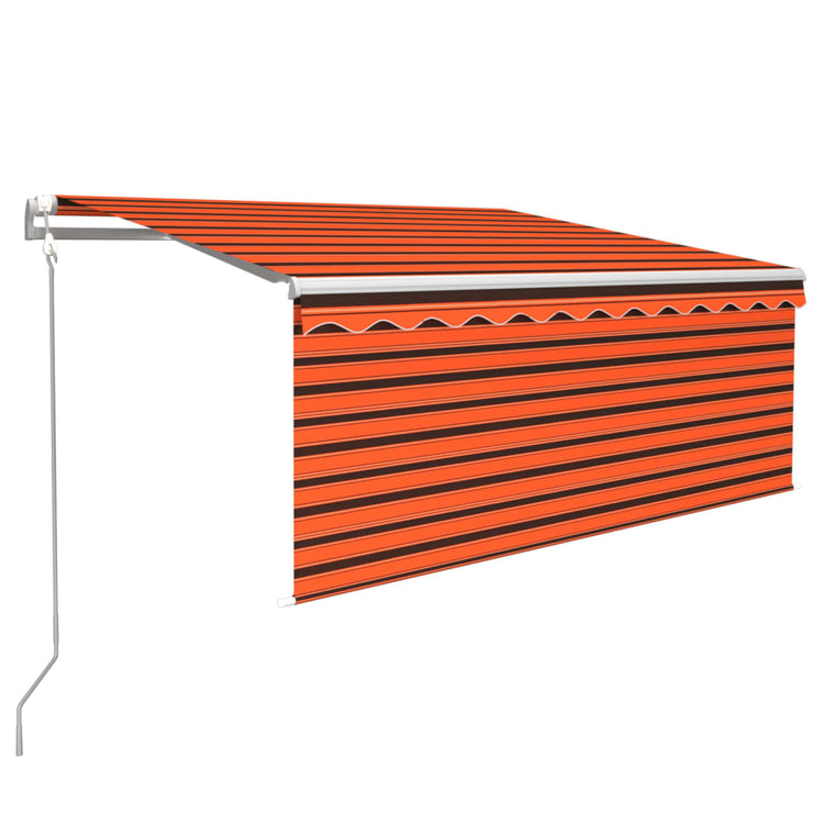 Auvent Vidaxx avec store enrouleur, LED et capteur de vent 3x2,5 m orange marron