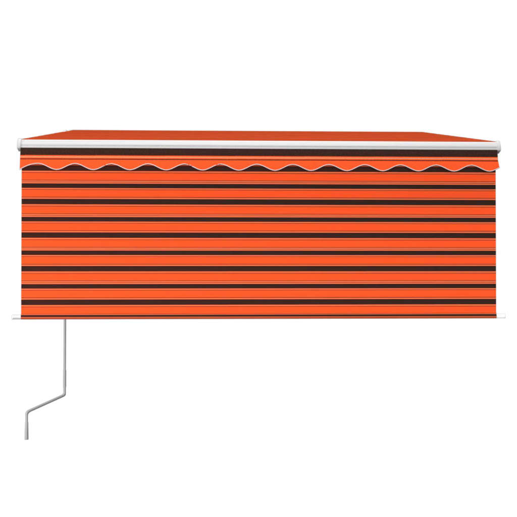 Auvent Vidaxx avec store enrouleur, LED et capteur de vent 3x2,5 m orange marron