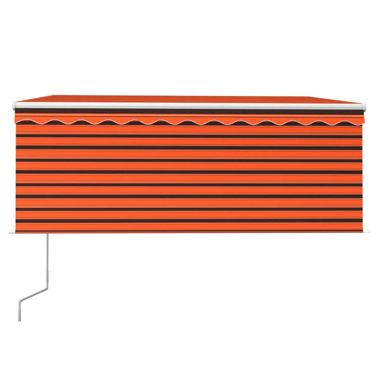 Auvent Vidaxx avec store enrouleur, LED et capteur de vent 3x2,5 m orange marron