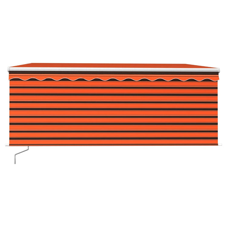 Vidaxx auvent store enrouleur extensible manuellement 3,5x2,5 m orange marron