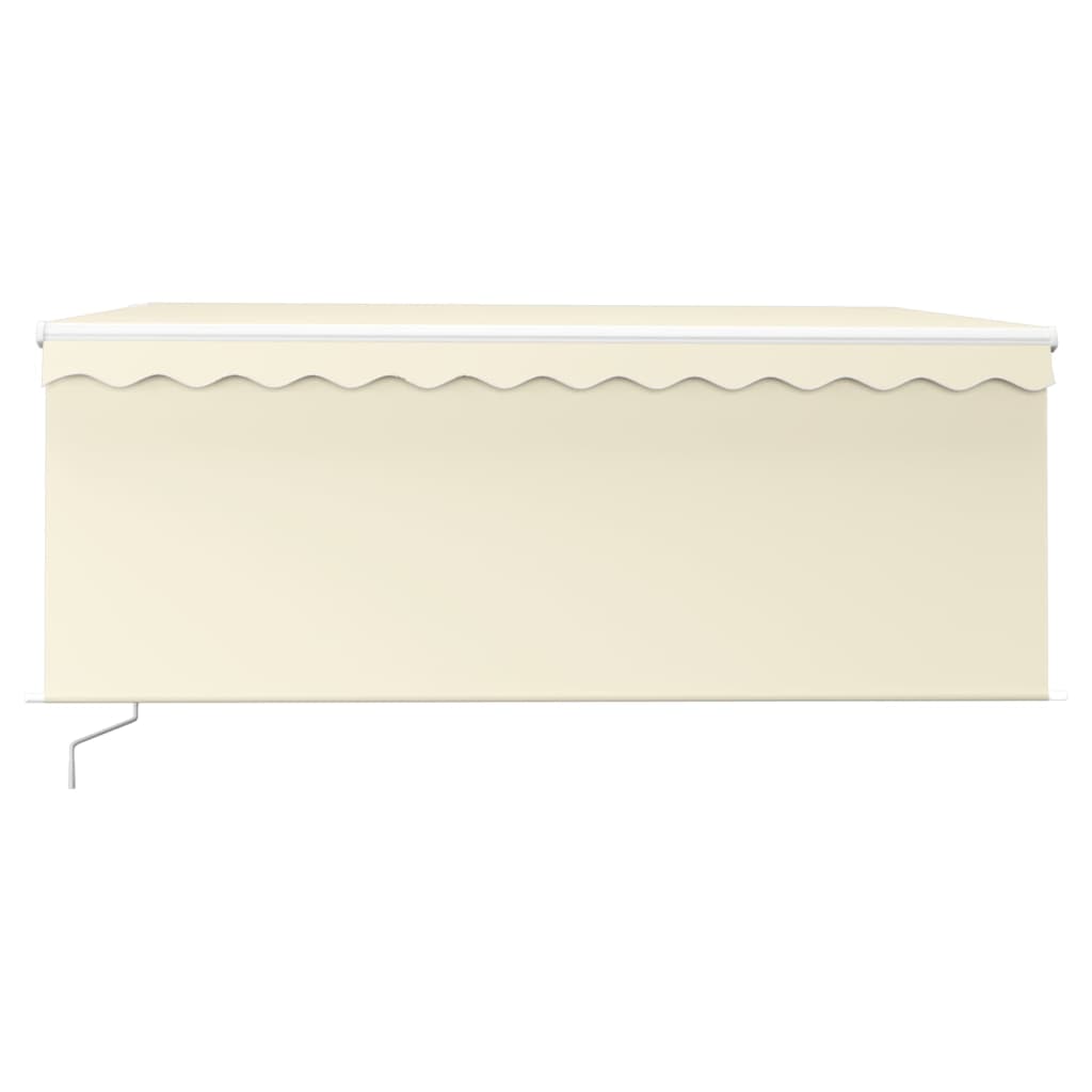 Auvent Vidaxx store enrouleur extensible manuellement et LED 3,5x2,5 m crème