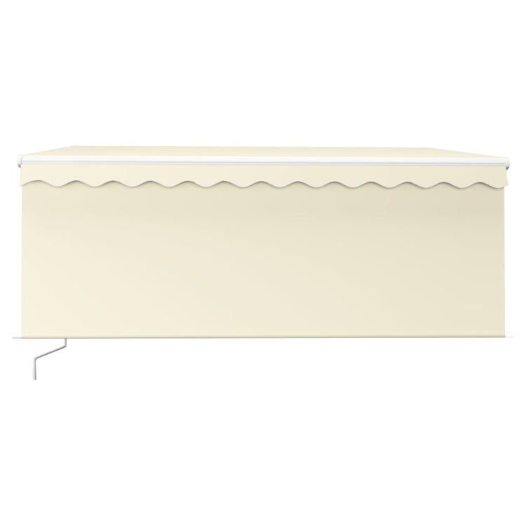 Auvent Vidaxx store enrouleur extensible manuellement et LED 3,5x2,5 m crème