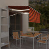 Vidaxx auvent rideau extensible manuellement LED 3,5x2,5 m orange marron