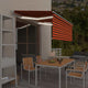 Vidaxx auvent rideau extensible manuellement LED 3,5x2,5 m orange marron