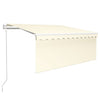 Auvent Vidaxx store enrouleur à extension automatique 3,5x2,5 m couleur crème