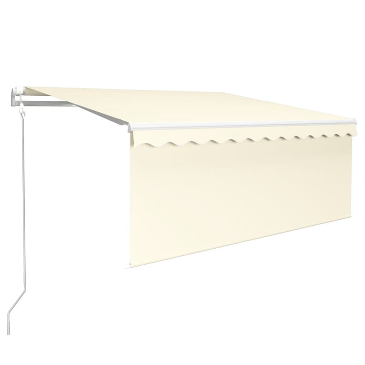 Auvent Vidaxx store enrouleur à extension automatique 3,5x2,5 m couleur crème