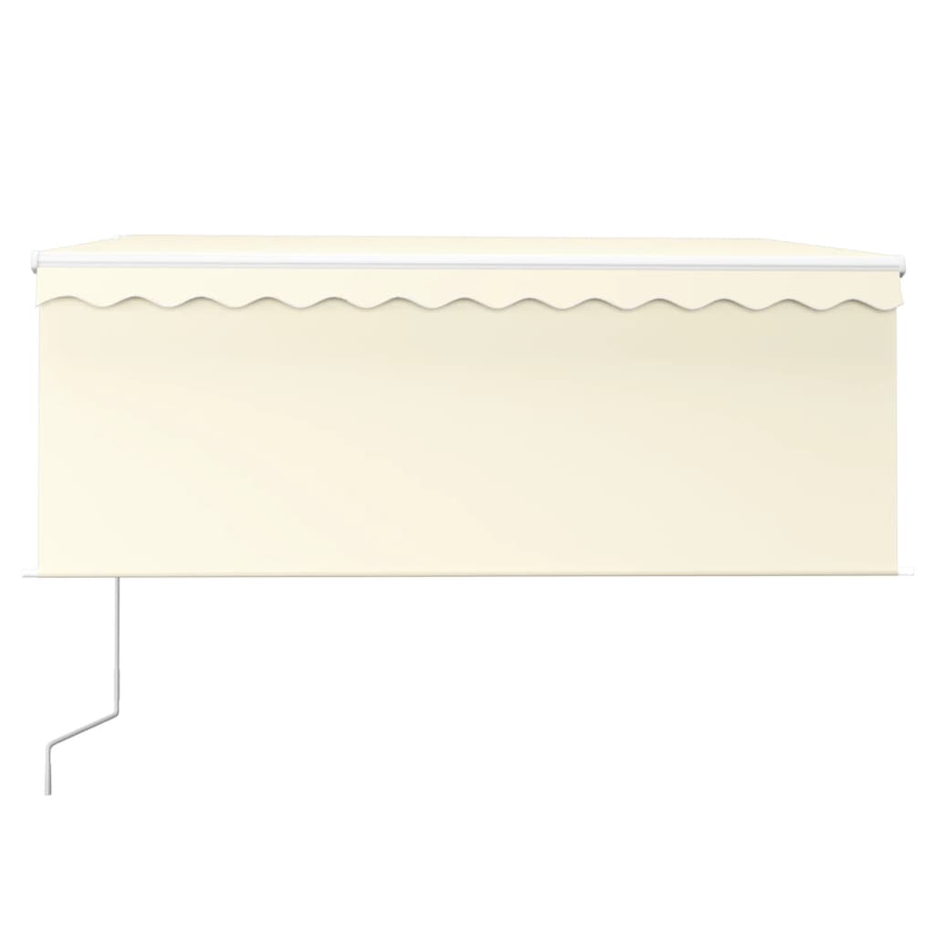 Auvent Vidaxx store enrouleur à extension automatique 3,5x2,5 m couleur crème