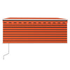 Auvent Vidaxx store enrouleur à extension automatique 3,5x2,5m orange marron
