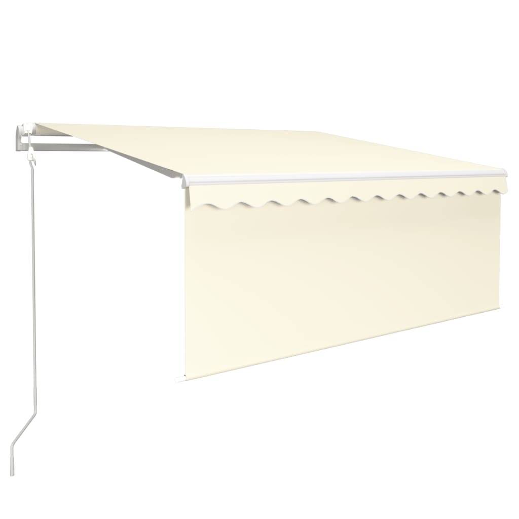Vidaxx auvent store enrouleur automatique LED capteur de vent 3,5x2,5 m crème