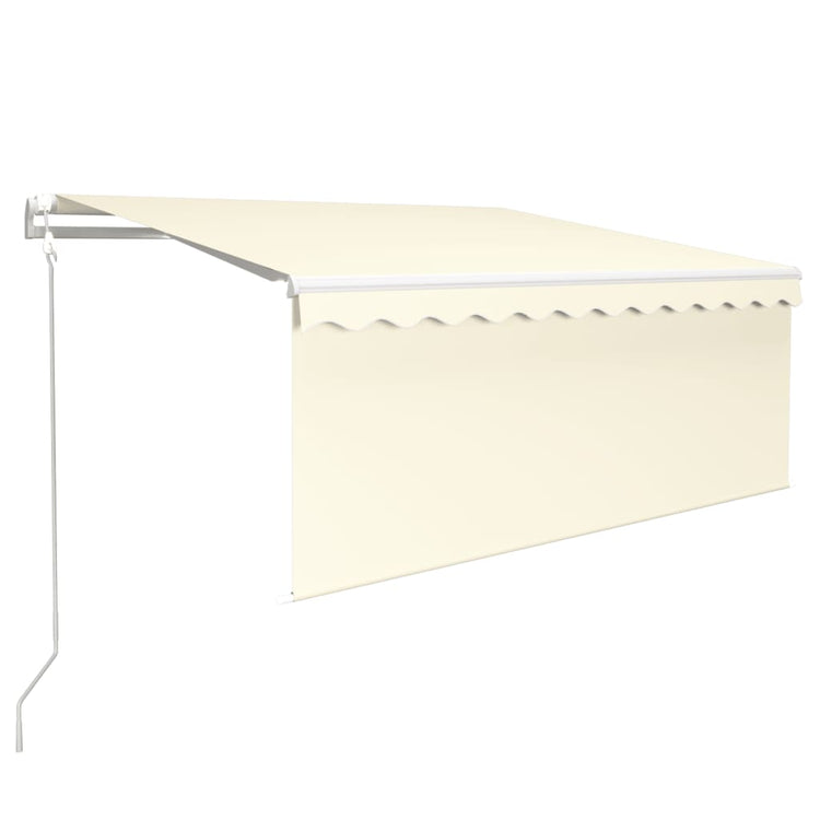 Vidaxx auvent store enrouleur automatique LED capteur de vent 3,5x2,5 m crème