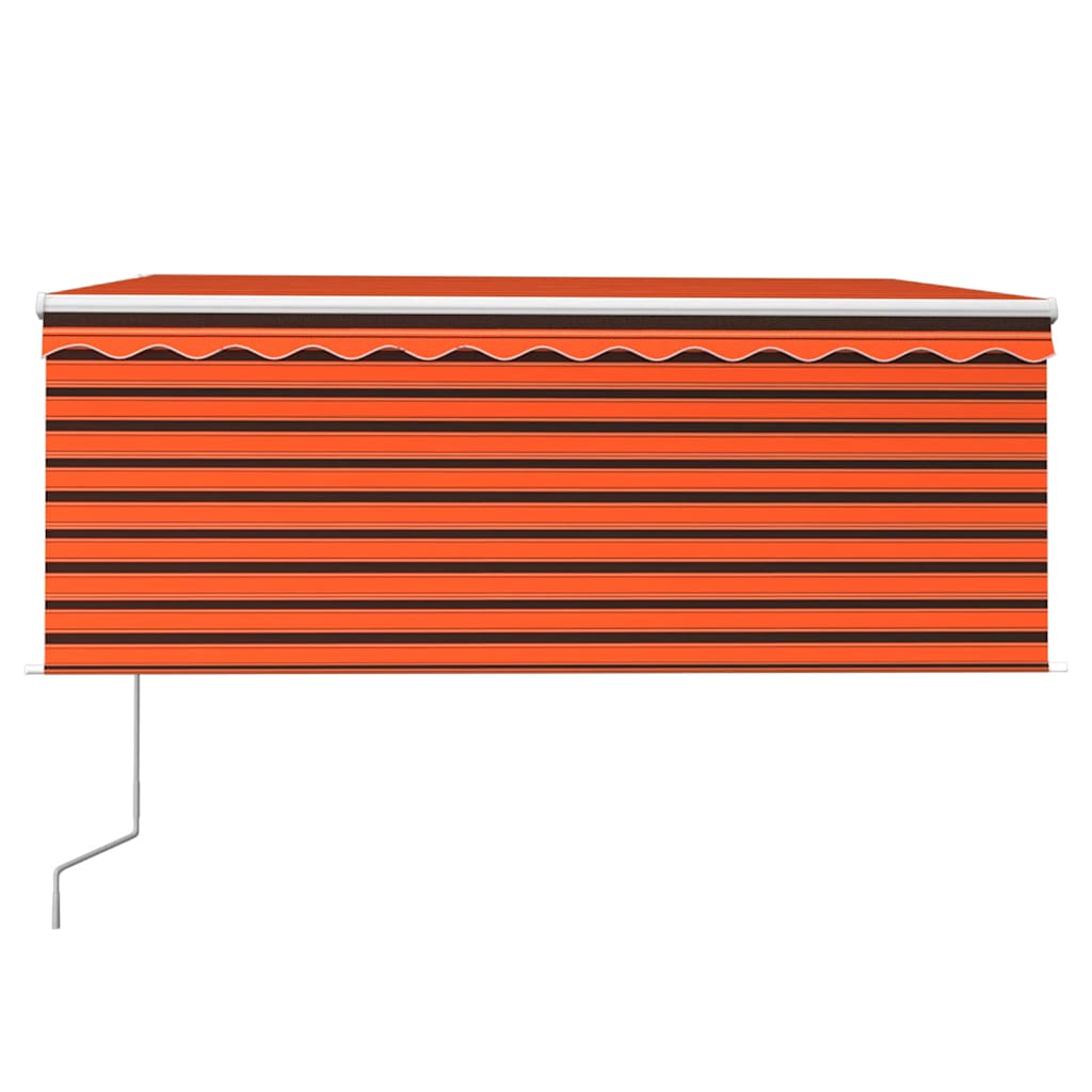 Auvent Vidaxx avec store enrouleur, LED et capteur de vent 3,5x2,5 m orange marron