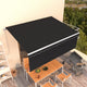 Vidaxl luifel extensible manuellement avec un rouleau aveugle 4x3 m anthracite