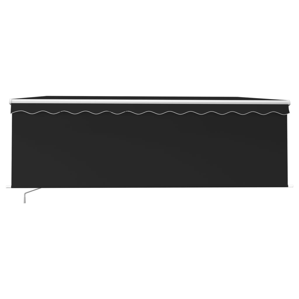 Vidaxl luifel extensible manuellement avec un rouleau aveugle 4,5x3 m anthracite