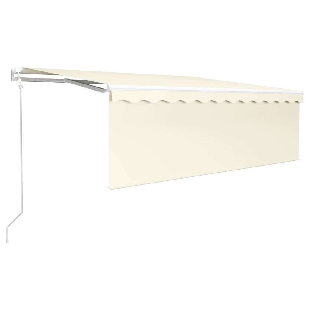 Vidaxl Luifel Automatique avec capteur de vent à LED aveugle à rouleau 4,5x3 m crème
