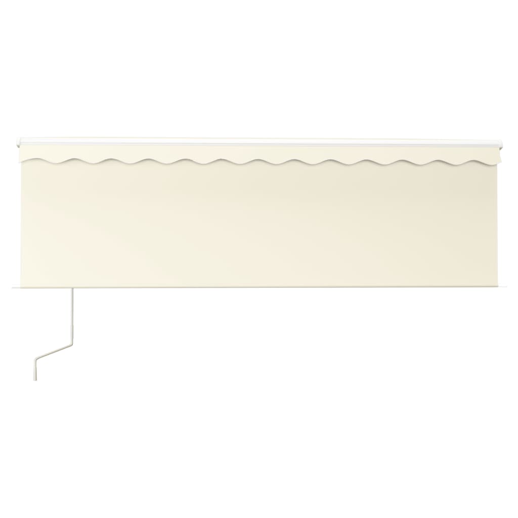Vidaxl Luifel Automatique avec capteur de vent à LED aveugle à rouleau 4,5x3 m crème