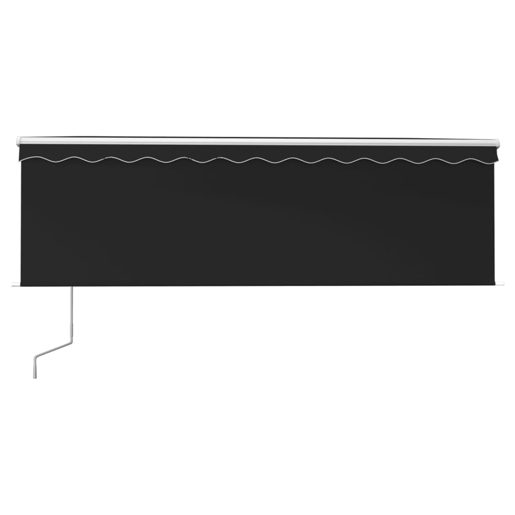 Vidaxl luifel automatique avec capteur de vent LED à rideau 4,5x3 m anthracite