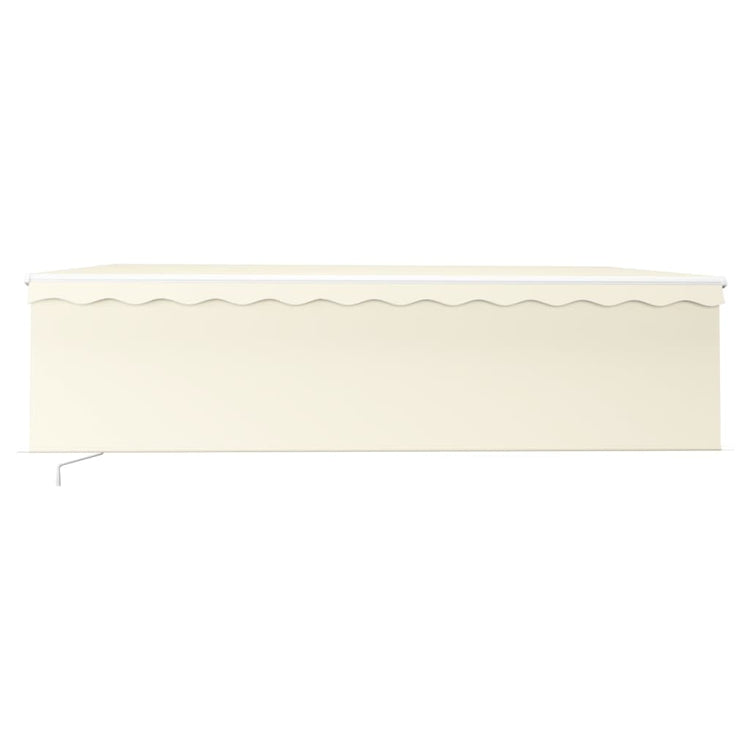 Vidaxl luifel extensible manuellement avec un rouleau aveugle 5x3 m crème -colored