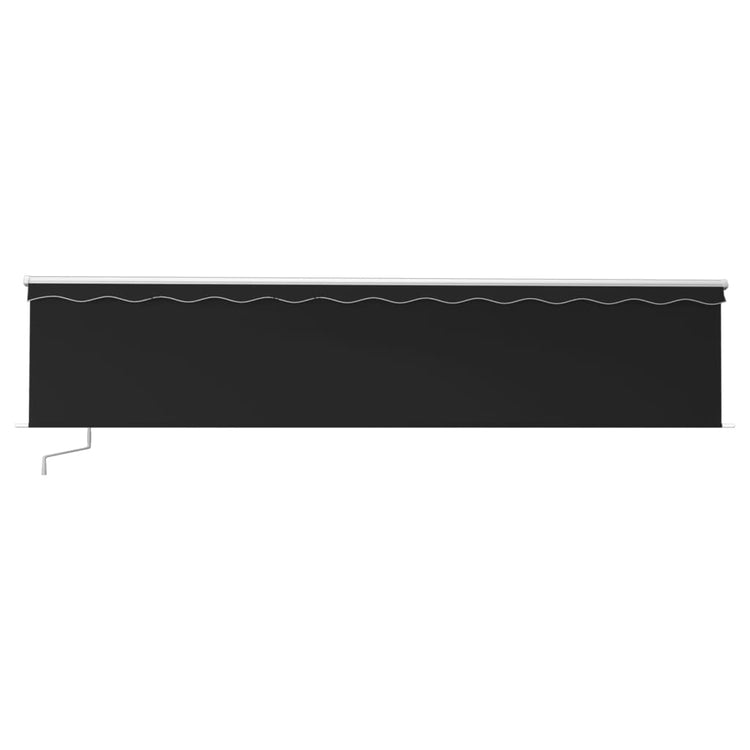 Vidaxl luifel extensible manuellement avec un rouleau aveugle 6x3 m anthracite