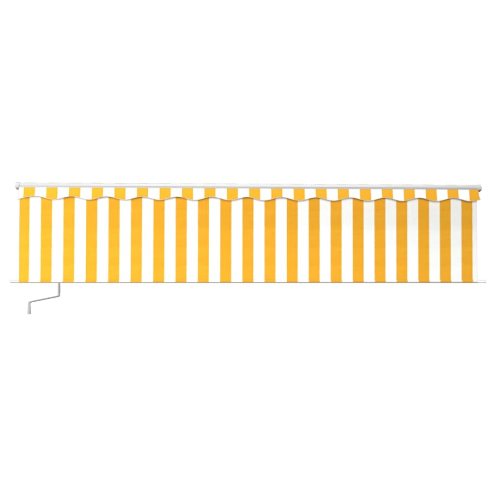 Vidaxl Luifel extensible manuellement avec un rouleau LED 6x3 m jaune blanc