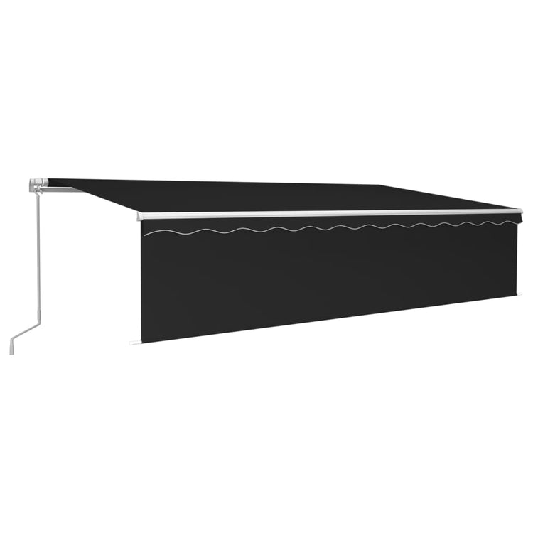 Vidaxl Luifel extensible manuellement avec un rouleau LED 6x3 m anthracite