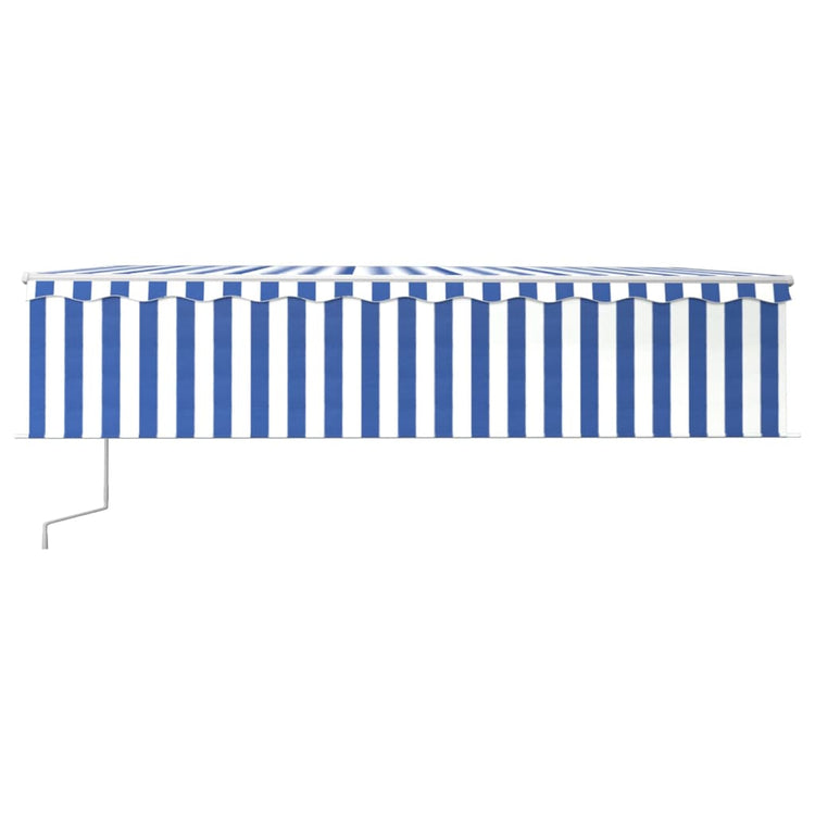 Vidaxl Luifel Capteur de vent à LED aveugle automatique 6x3 cm blanc bleu