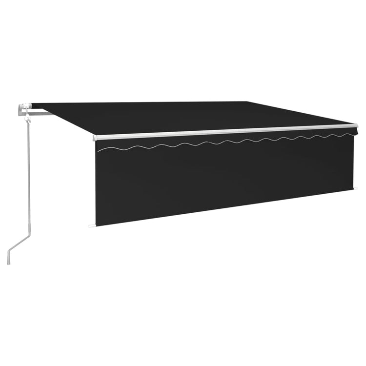 Vidaxl Luifel Capteur de vent à LED aveugle automatique 6x3 m anthracite