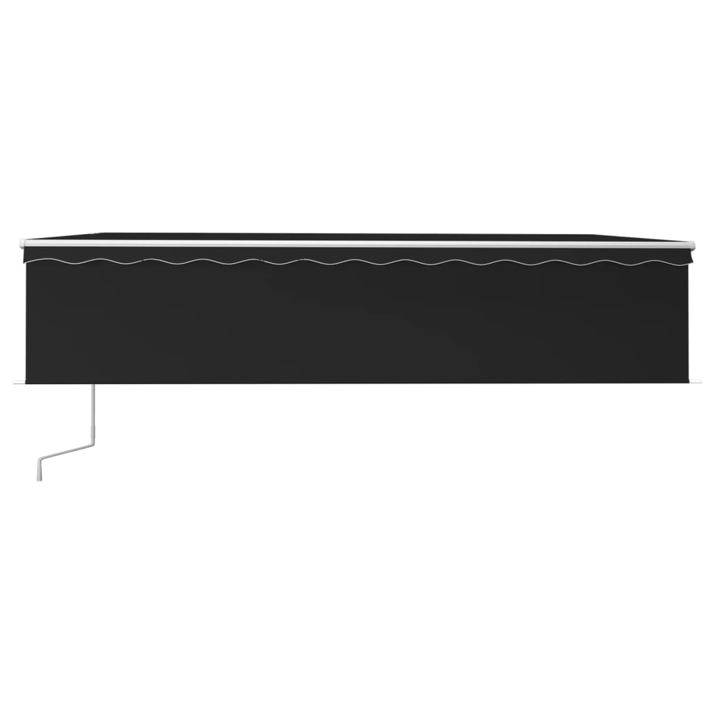 Vidaxl Luifel Capteur de vent à LED aveugle automatique 6x3 m anthracite