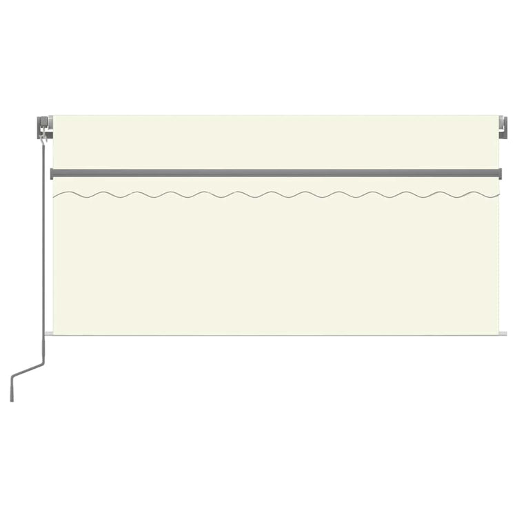 Store Vidaxx extensible manuellement avec store enrouleur LED 3x2,5 m crème