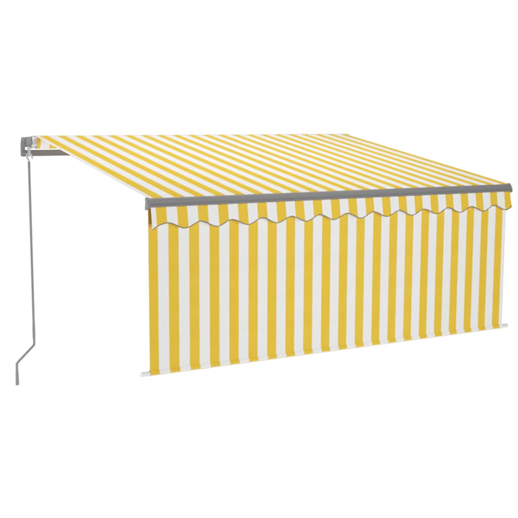 Vidaxx store enrouleur extensible manuellement LED 3x2,5 m jaune et blanc