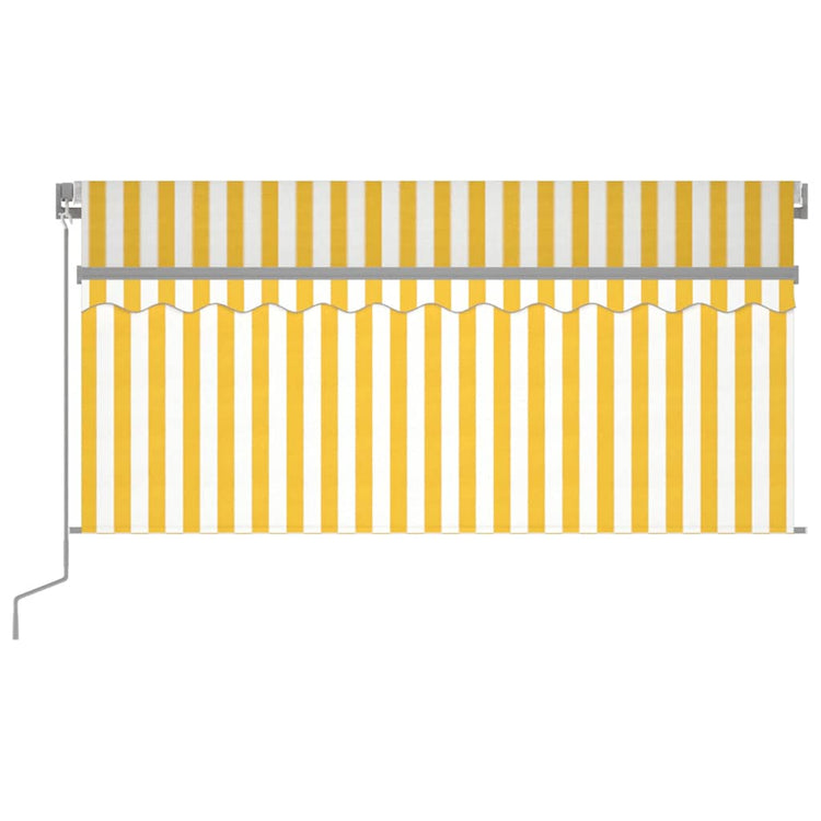 Vidaxx store enrouleur extensible manuellement LED 3x2,5 m jaune et blanc