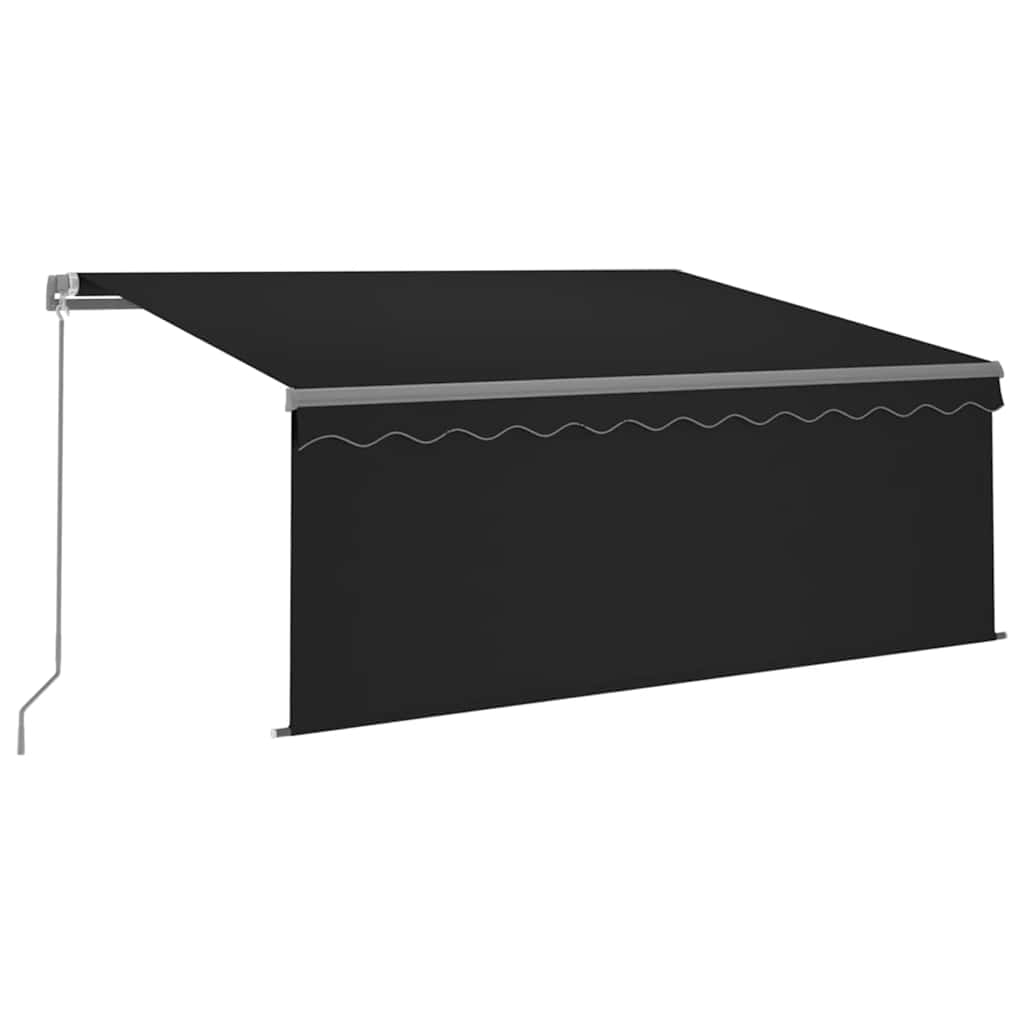 Auvent Vidaxx store enrouleur extensible manuellement LED 3x2,5 m anthracite