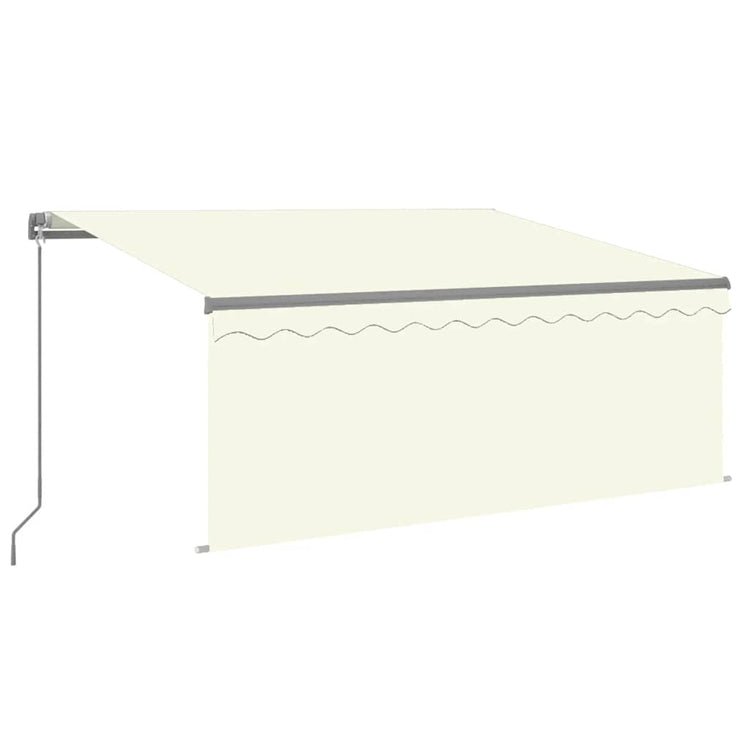 Auvent Vidaxx store enrouleur extensible manuellement et LED 3,5x2,5 m crème