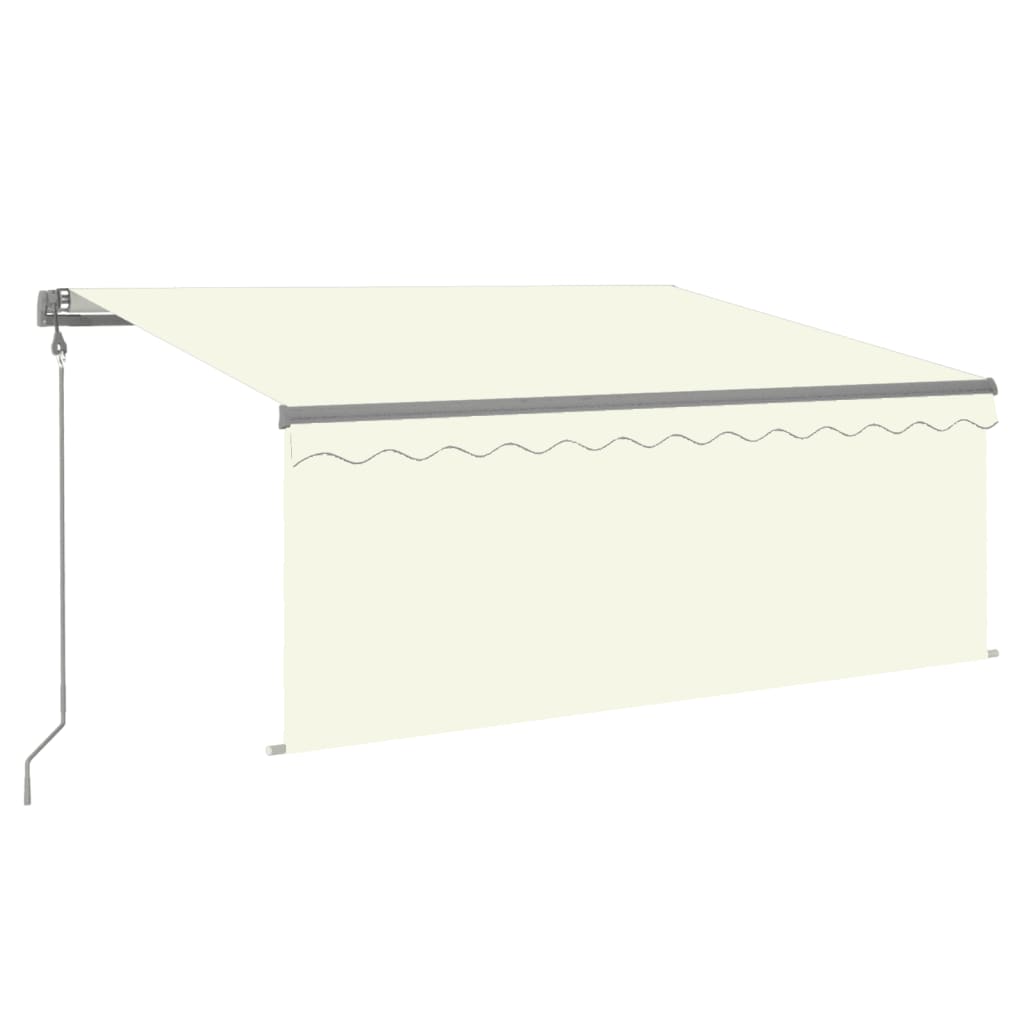 Auvent Vidaxx store enrouleur à extension automatique 3,5x2,5 m couleur crème