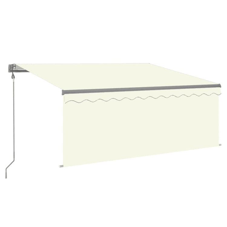 Auvent Vidaxx store enrouleur à extension automatique 3,5x2,5 m couleur crème