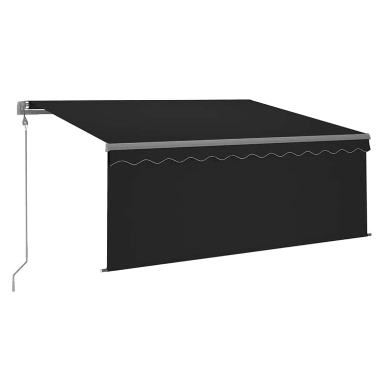 Auvent Vidaxx store enrouleur à extension automatique 3,5x2,5 m anthracite
