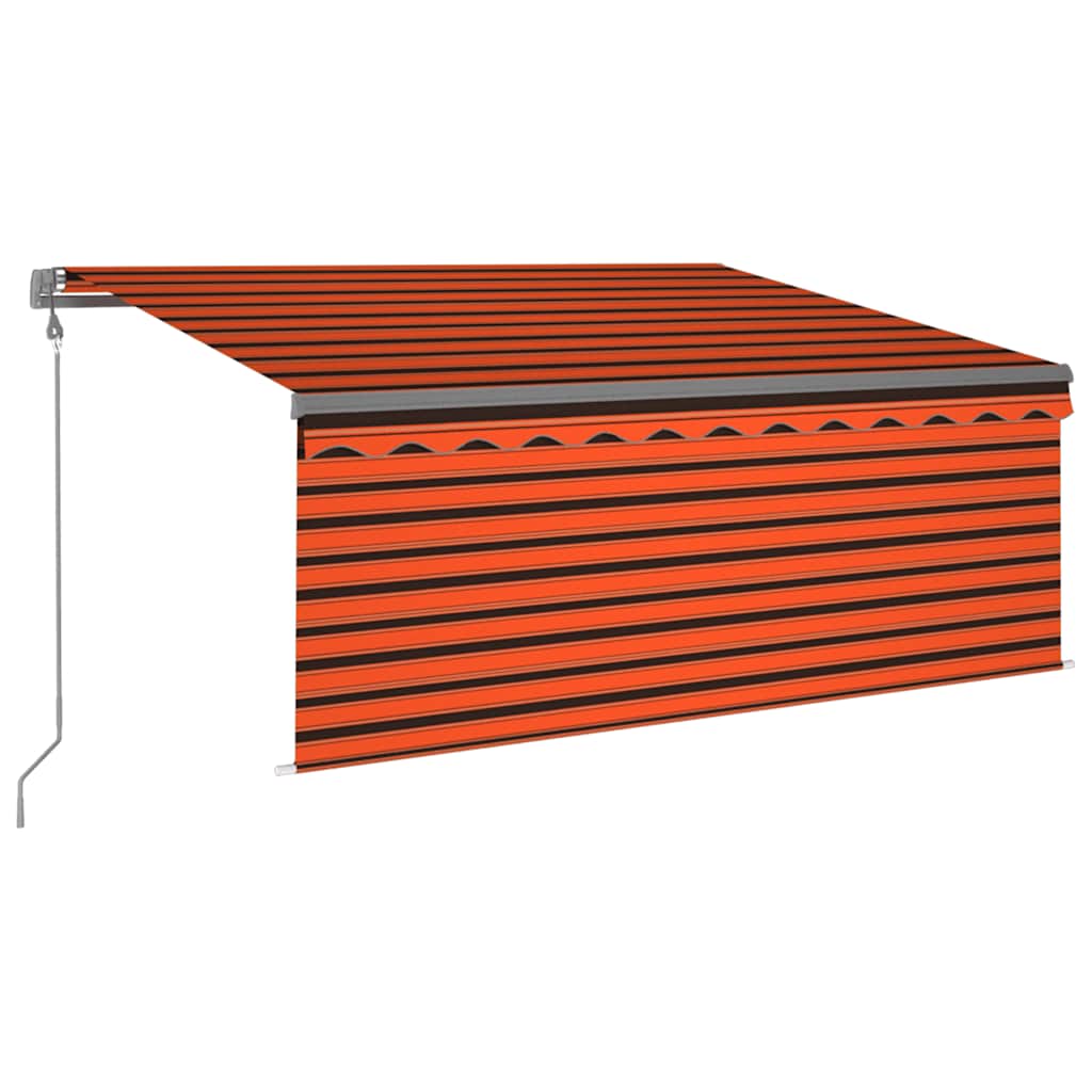 Auvent Vidaxx store enrouleur à extension automatique 3,5x2,5m orange marron