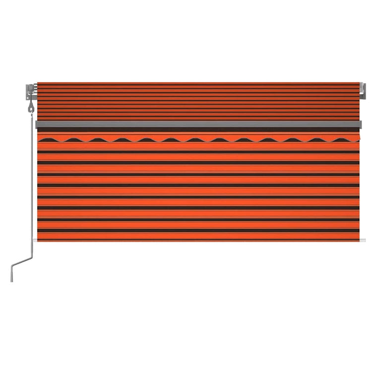 Auvent Vidaxx store enrouleur à extension automatique 3,5x2,5m orange marron