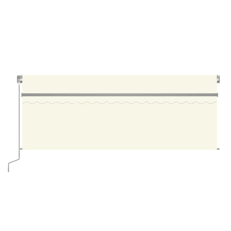 Auvent Vidaxx extensible manuellement avec store enrouleur 4x3 m couleur crème