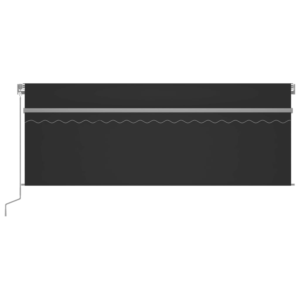 Vidaxl Luifel extensible manuellement avec un rouleau LED 4x3 m anthracite