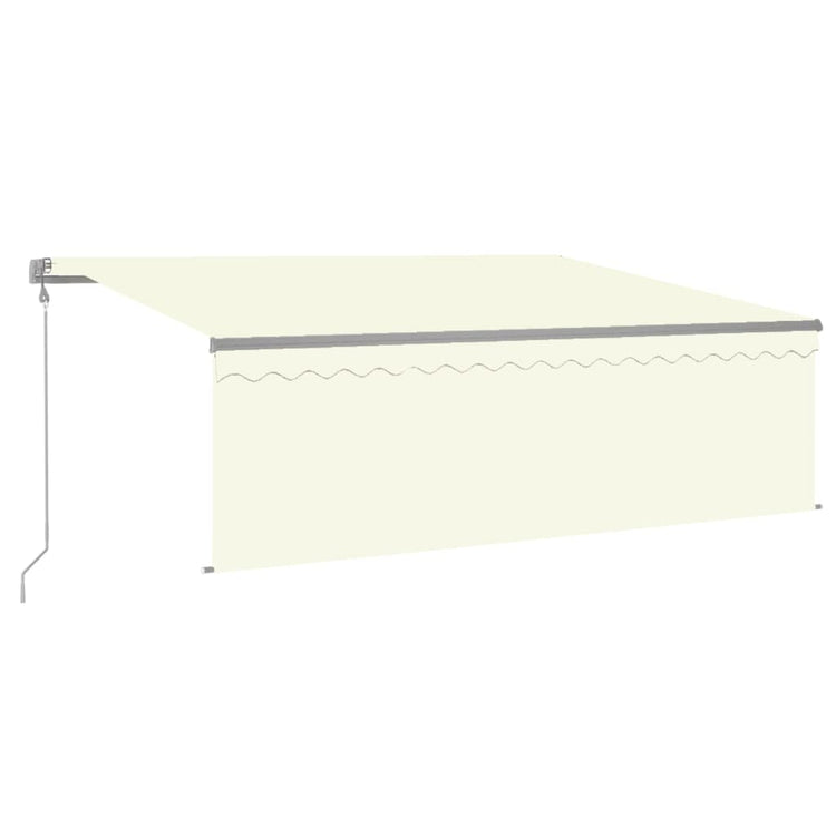 Vidaxl Luifel avec capteur à rouleau à rouleaux, LED et vent 4,5x3 M crème -colored