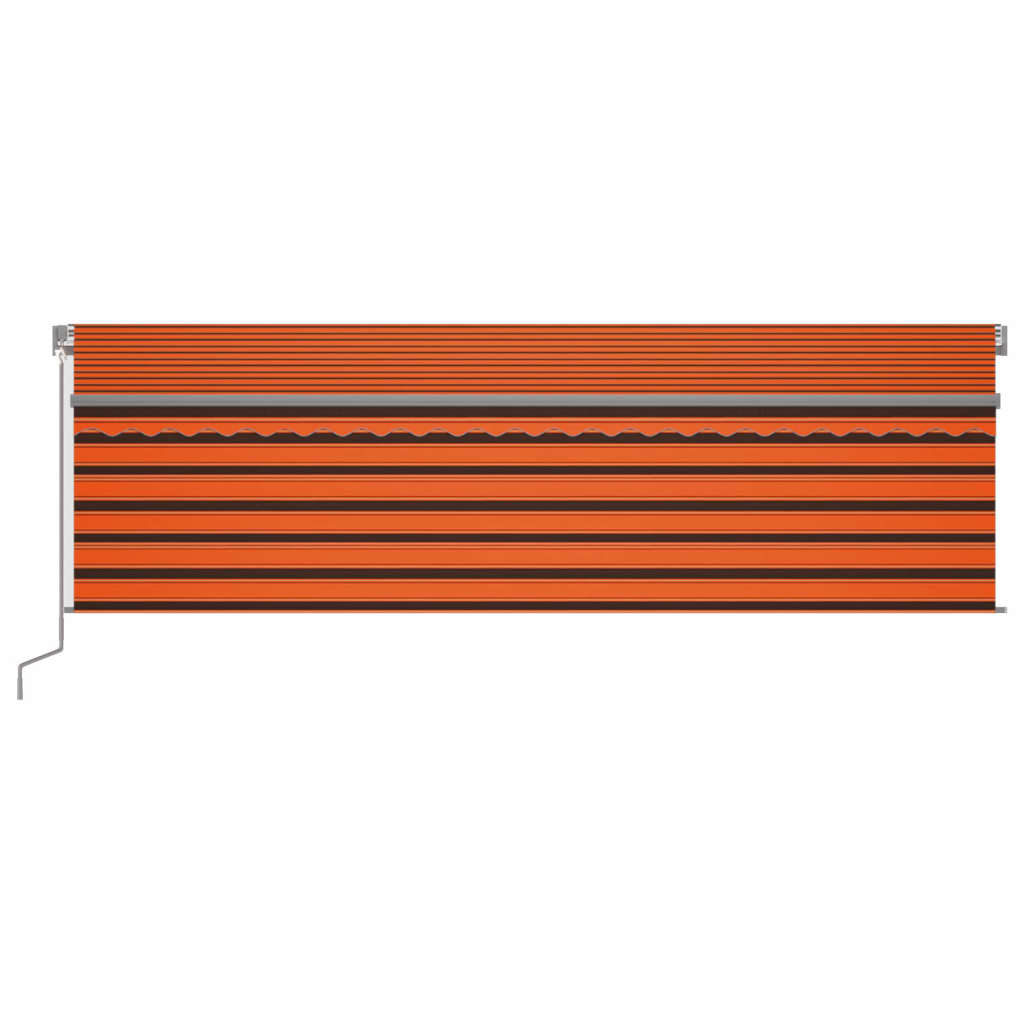Vidaxl luifel rouleau extensible manuellement aveugle 5x3 m orange et marron