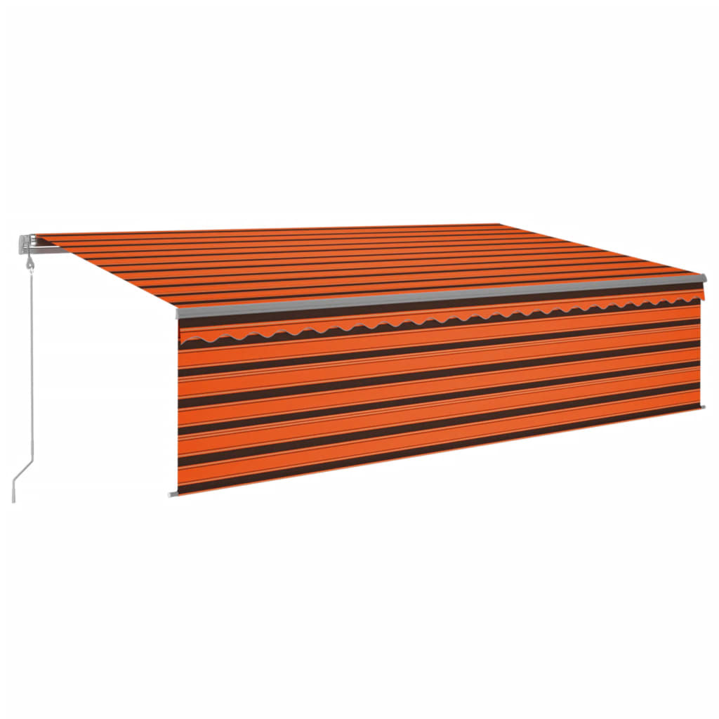 Vidaxl Luifel Rouleau extensible automatique aveugle 5x3 m orange et marron