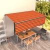 Vidaxl Luifel Rouleau extensible automatique aveugle 5x3 m orange et marron